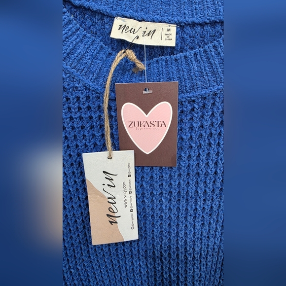 Royal Blue Long Sleeve Sweater - Picture 8 of 10